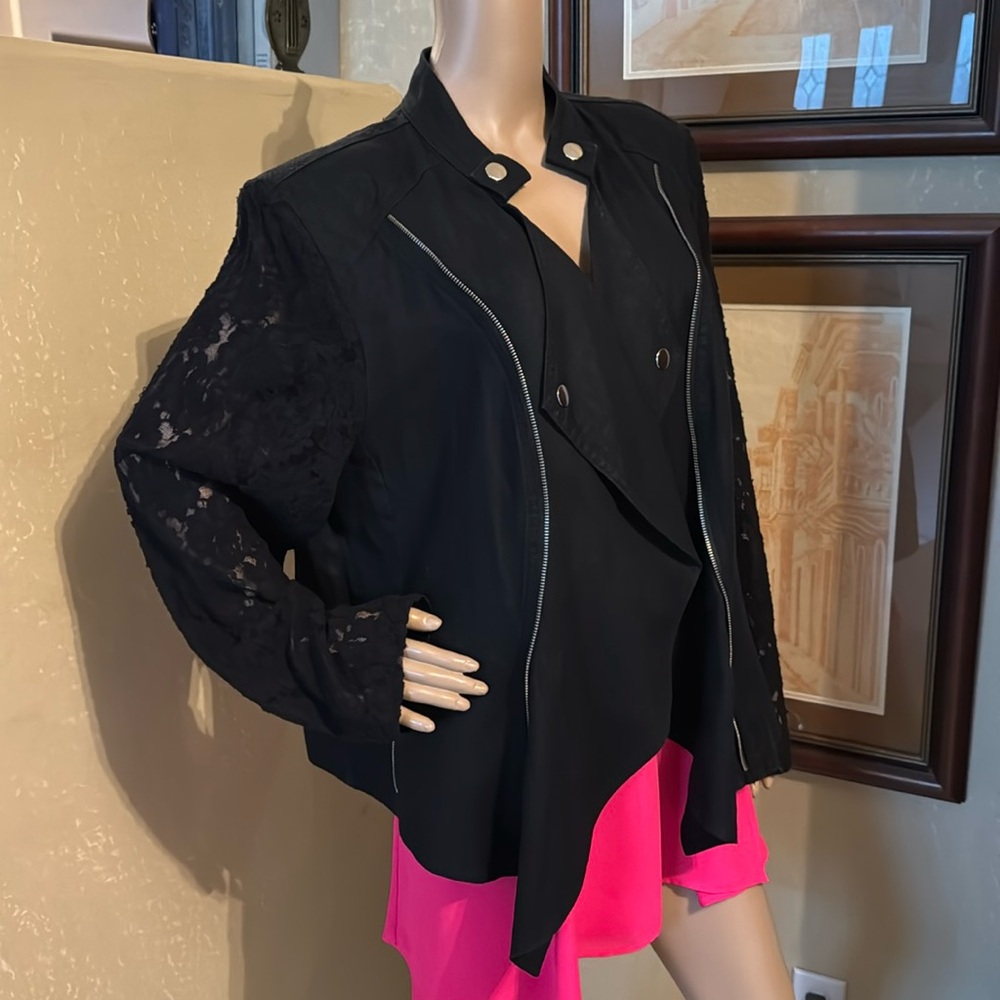 Women’s Black Linen Jacket sz 2X